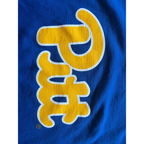 Pittsburgh Pitt Panthers Cropped Sweatshirt Blue Adult Medium Gildan Crewneck - Picture 1 of 8